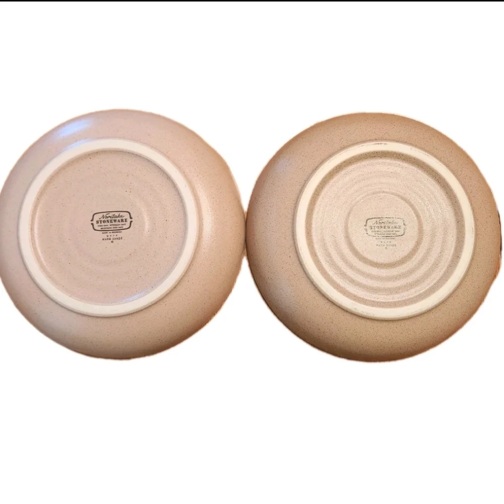 2 Noritake Warm Sands Soup Pasta Bowls  Vintage Stoneware, Oven & Microwave Safe - Picture 6 of 8